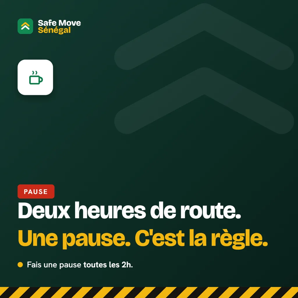 Campagne routiers longue distance de Safe Move Sénégal sur la fatigue au volant
